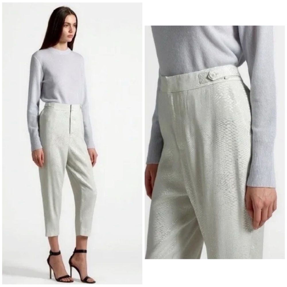 Equipment Femme Charlyne High Waist Trousers Cropped Tonal
Snakeskin Print